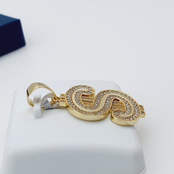 "14K Gold Plated Cubic Zircon Pendant, INUS1BR228 - Picture 8 of 9